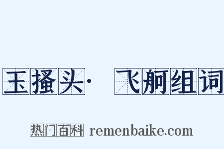 玉搔头·飞舸组词是什么意思的图片
